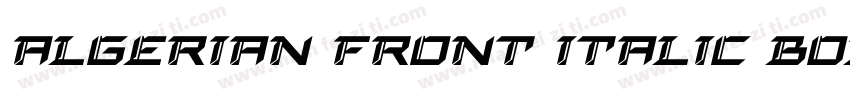 algerian front italic bold字体转换